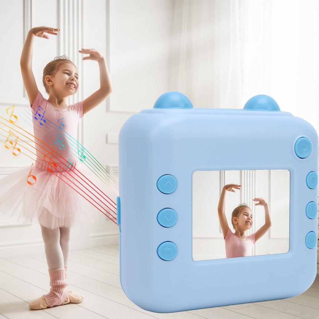 Instant Camera, 2.4-inch 50M 1080P Digital Camera with 16x Digital Zoom, Photo, Video Game, Music, Sticker, Black and White Printing, All-in-One