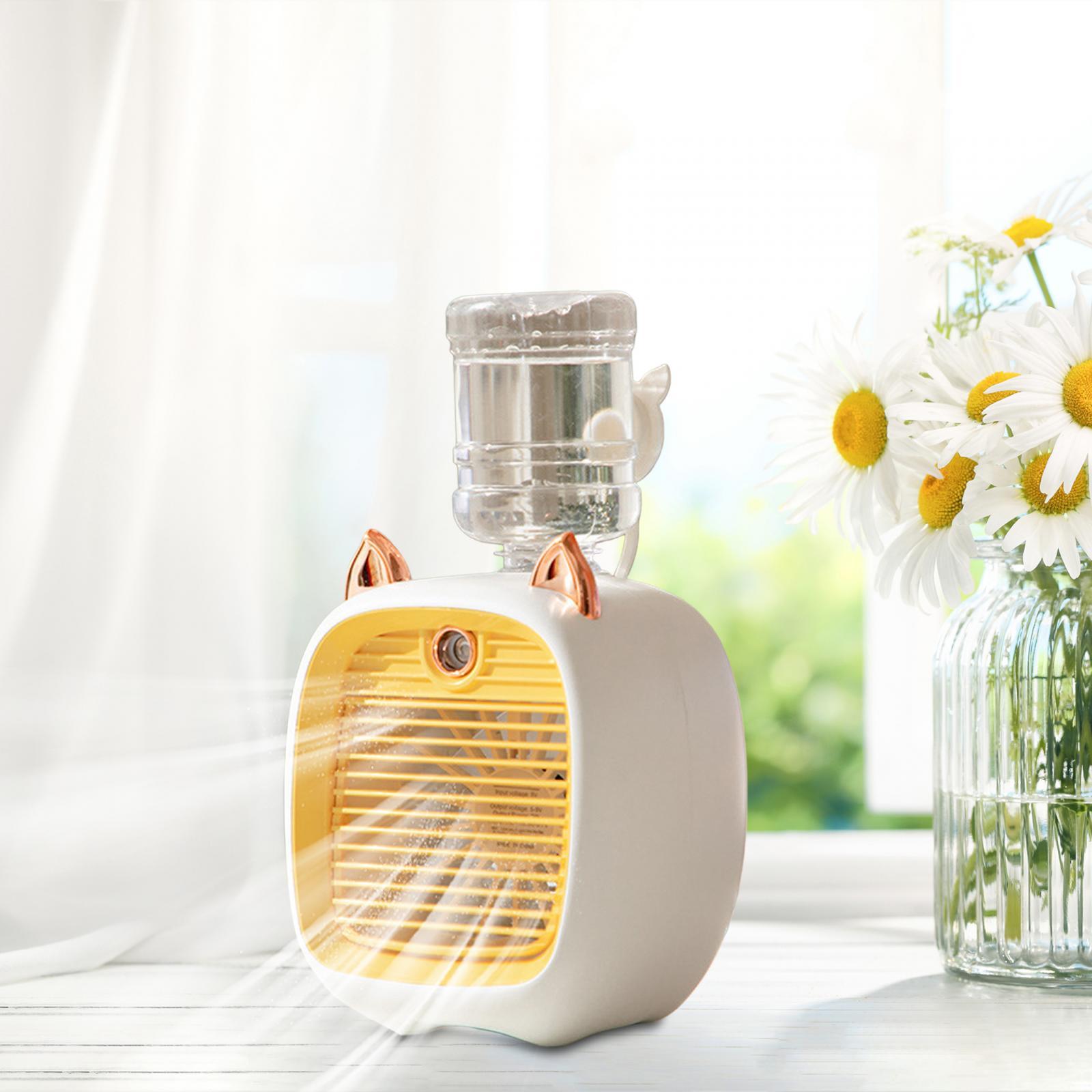 

Misting Fan 3 Speed Wind Water Mist Air Conditioner Air Cooling Fan for Outdoor Bedroom Hiking Travel Camping жовтий