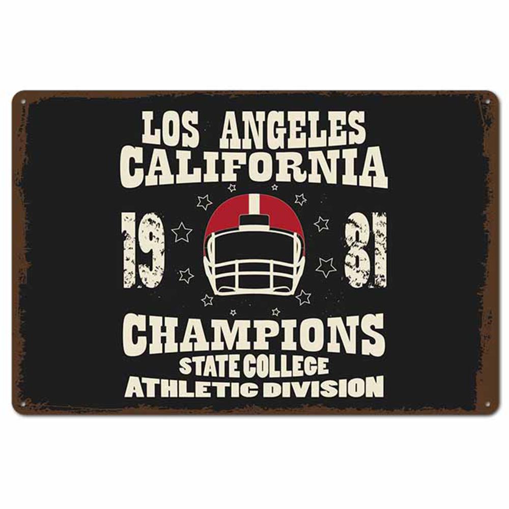 Football Retro Metal Tin Signs Plate Champion New York Shabby Chic Plaque Pub Bar Club Vintage Wall Decor Metal Poster