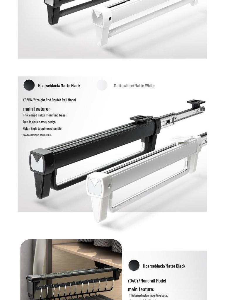 Pull-Out Telescopic Trouser Rack for Wardrobe Closet