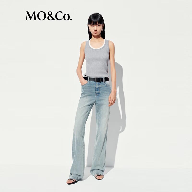 MO&Co. Women's Acetate Blend Knit Racerback Vest