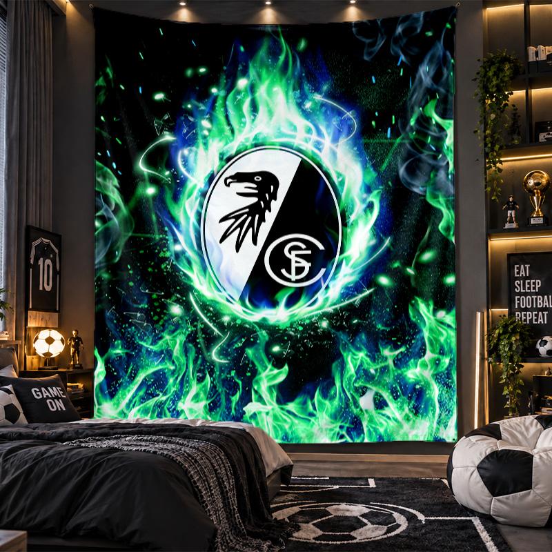 Wall Hanging Tapestry SC Freiburg FC Print Cloth for Living Room Bedroom Home Decor