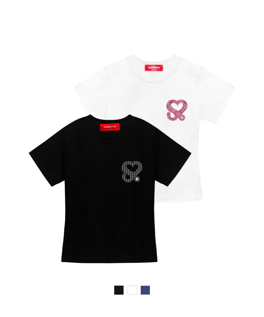 SUPERLATIVE Check&Dot Slim Fit Short Sleeve T-Shirt (Gfs2-5Sp181)