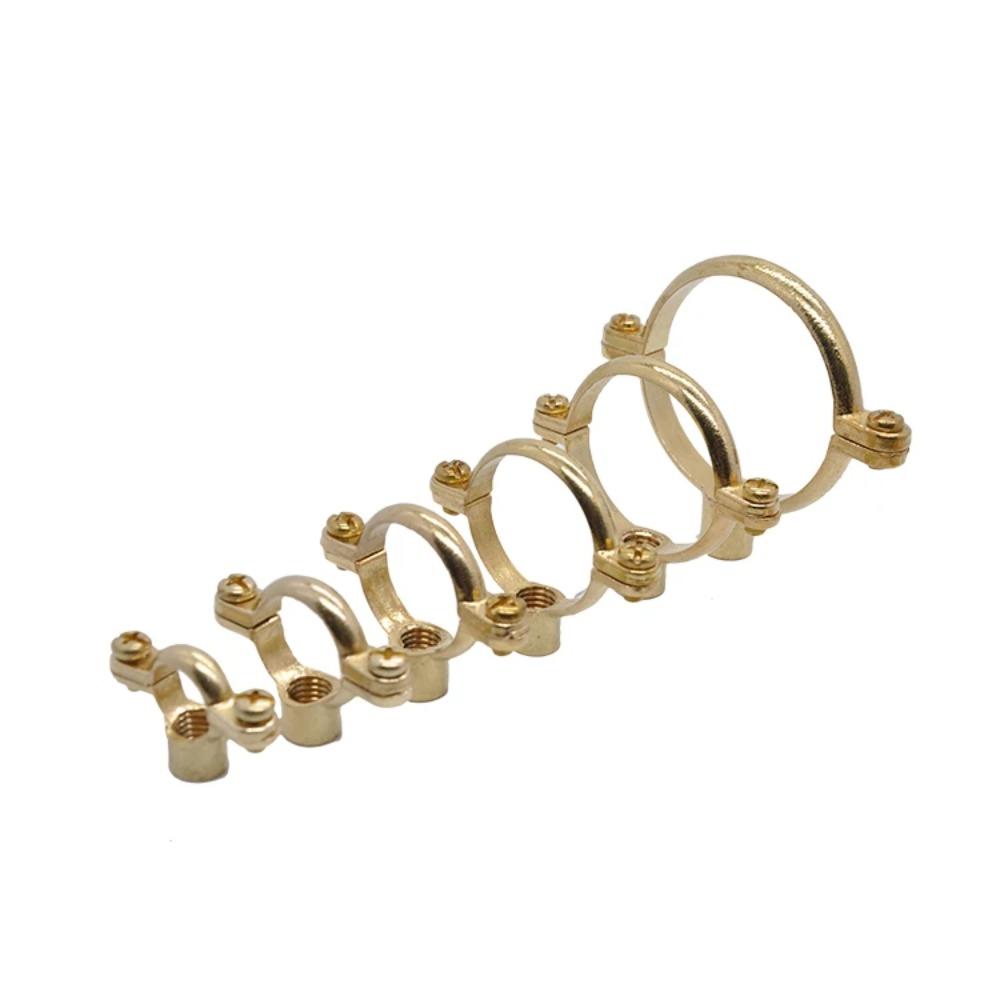 

Fit 15 22 28 35 42 54mm OD Tube Brass Polishing M10 Pipe Clamp Bracket Clip Support Hanger Fixed Plumbing Water Fit 15mm OD Tube