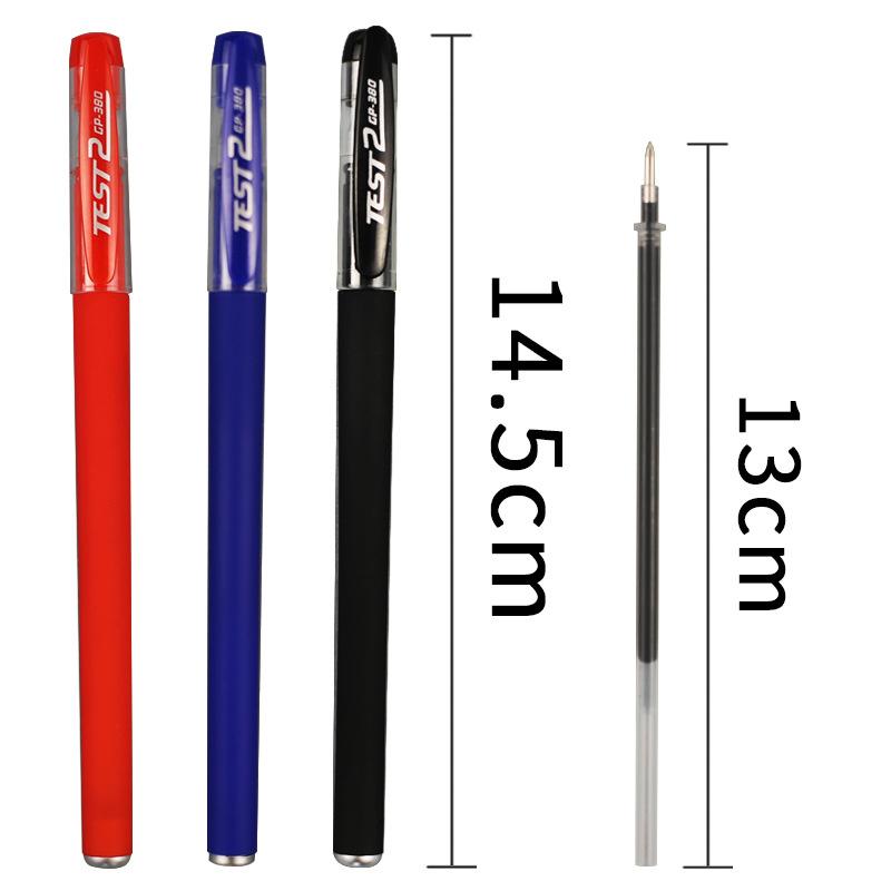 12/36pcs 0.5mm Matte Gel Pens+Refills Black Carbon Ink Ballpoint Pen Sign Pen Office & School   Supplies Stationery