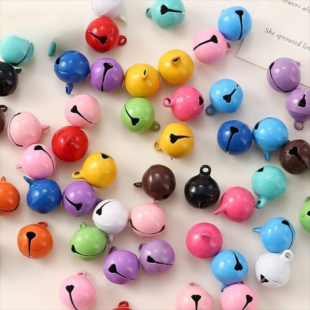 10 Stück Klassische Süßigkeitenfarbe Weihnachtsglocken DIY Basteln Metall Große Glockenperlen 14mm Anhänger Zubehör Haustierglocken Anhänger Zubehör
