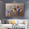Colorful Zebra Canvas Painting Wall Art Picture Animal Posters On Loft Wall Decor Modern Living Room Home Decoration