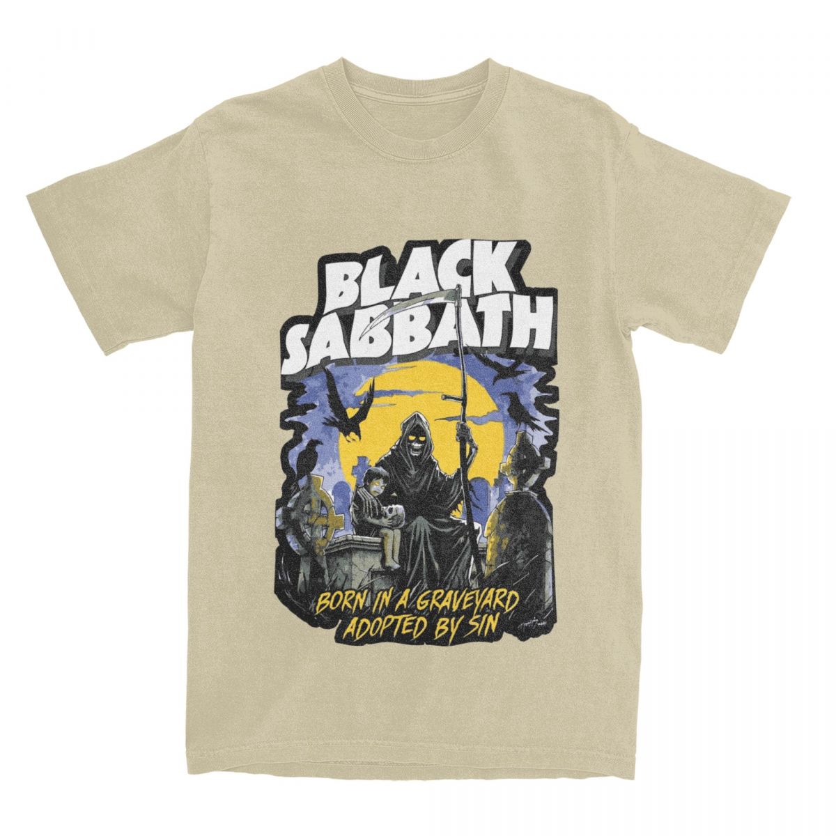 

Мужские и женские футболки Heavy Metal Black Sabbaths, аксессуары для футболок, юмор, 100% хлопок, футболки, одежда, новое поступление S хаки