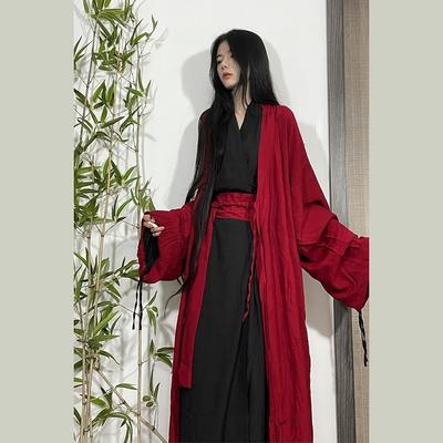 Chinese Wei Jin Dynasty Style Hanfu Suit Chinese Style Printed Literary Women Suit