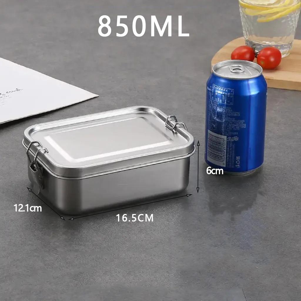Stainless Steel Bento Box Metal Lunch Box Food Storage Containers with Lockable Clips Lunch Snack Boxes for Work,School