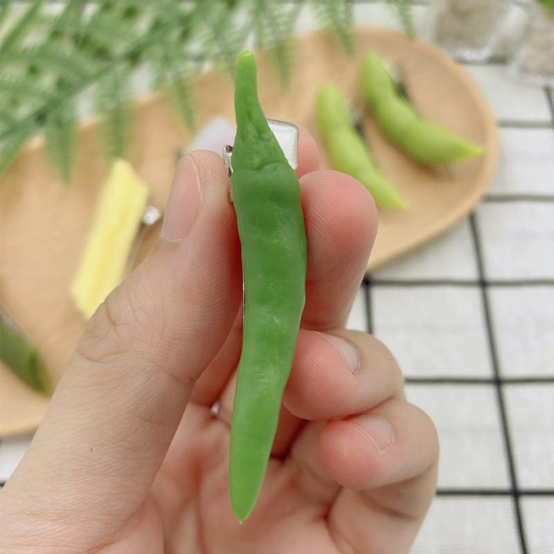 4 pièces de simulation de légumes, haricots, cheveux, conception de varech, coiffure à Clip latéral
