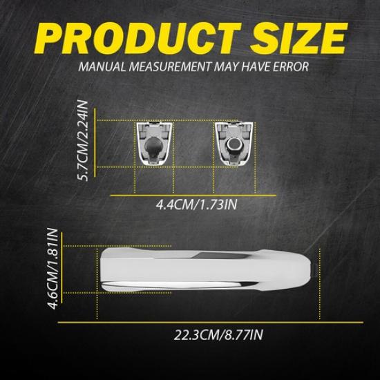 2Pcs Front LH RH Exterior Door Handle For Chevrolet Silverado GMC Sierra 14-22 B