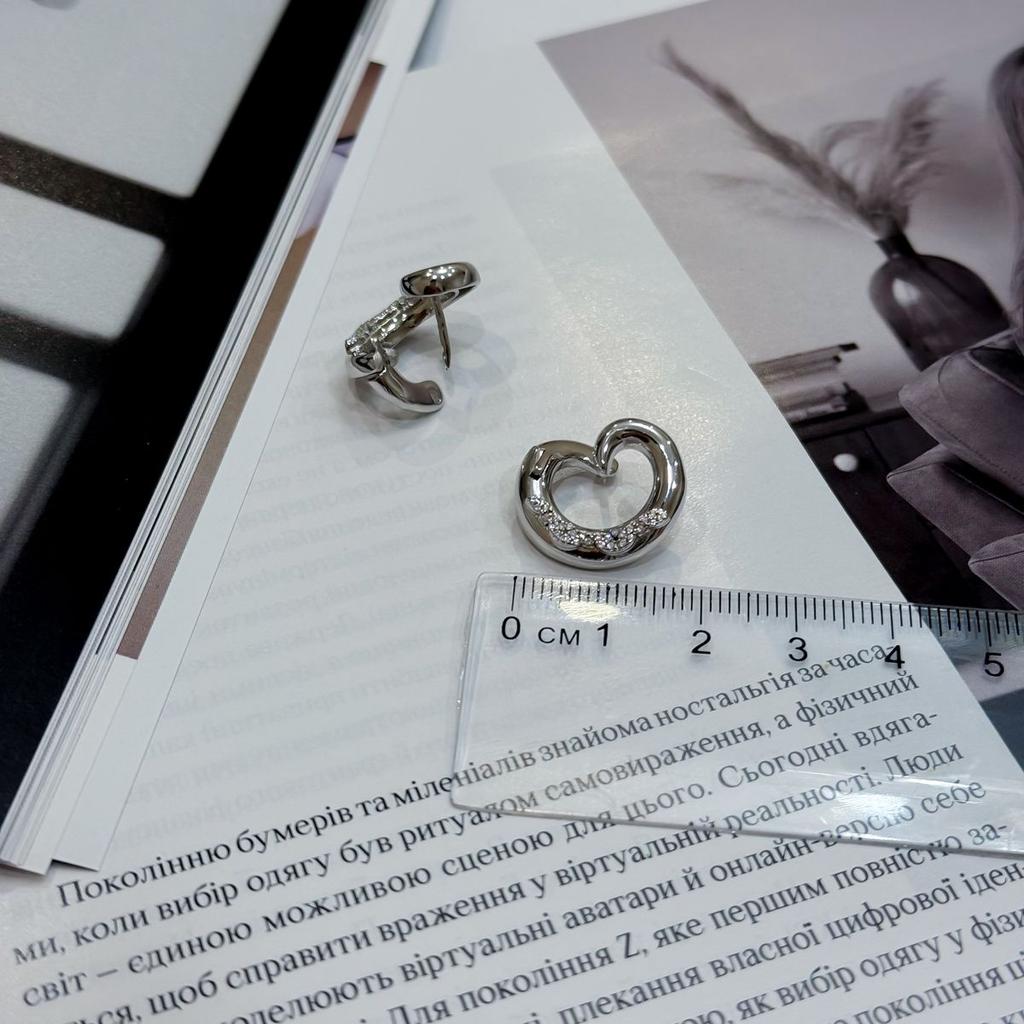 Silver Earrings with Cubic Zirkonia (2175506)