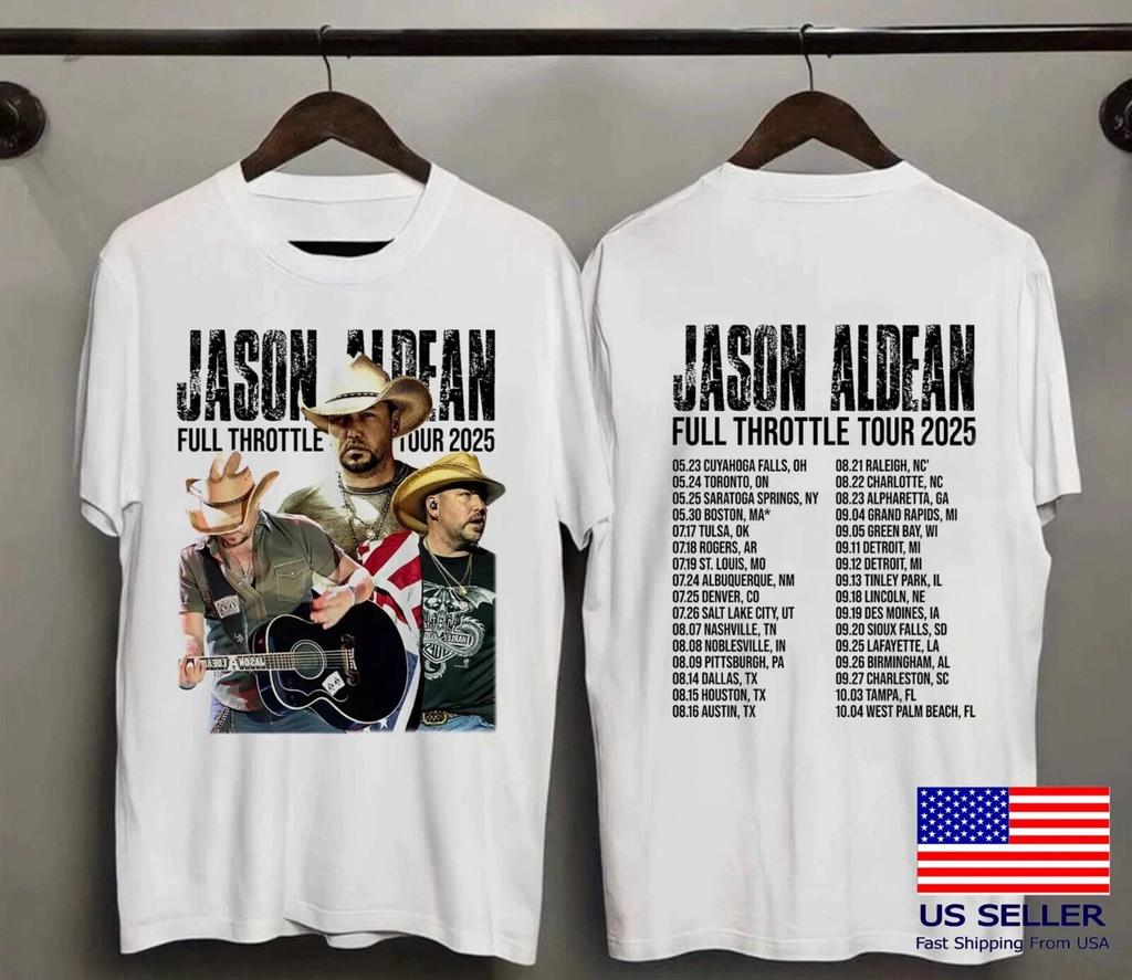 Jason Aldean Full Throttle 2025 T-Shirt, Country Music Concert Tee