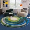 Heim-Anti-Rutsch-Retro-Teppich Leichte Luxus-Teppiche für Wohnzimmer Waschbare Lounge Weiche Bodenmatte Dopamin Schlafzimmer-Dekoration Runder Teppich