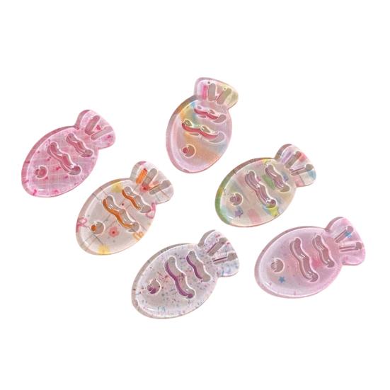 

6Pcs Girl Hairpin Soft Macaron Color Clear Jelly Acrylic Fish Shape Stable No-Pull Bang Clips 3D Wavy Line Photogenic Hair Accessories 6pcs Random Style
