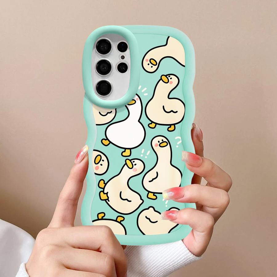 Soft Phone Cover Case for Samsung Galaxy S22 Ultra S23 Plus S24 A26 A25 S25 S20 FE S21 A55 A34 A36 A24 A35 A54 Cartoon Dinosaur
