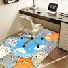 Animal Chair Mat Office Carpet Oversized Rug for Home Decor, Sofa Carpet, Desk Mat, Gift Idea for Cat Lovers, Suitable for Bedroom, Living Room