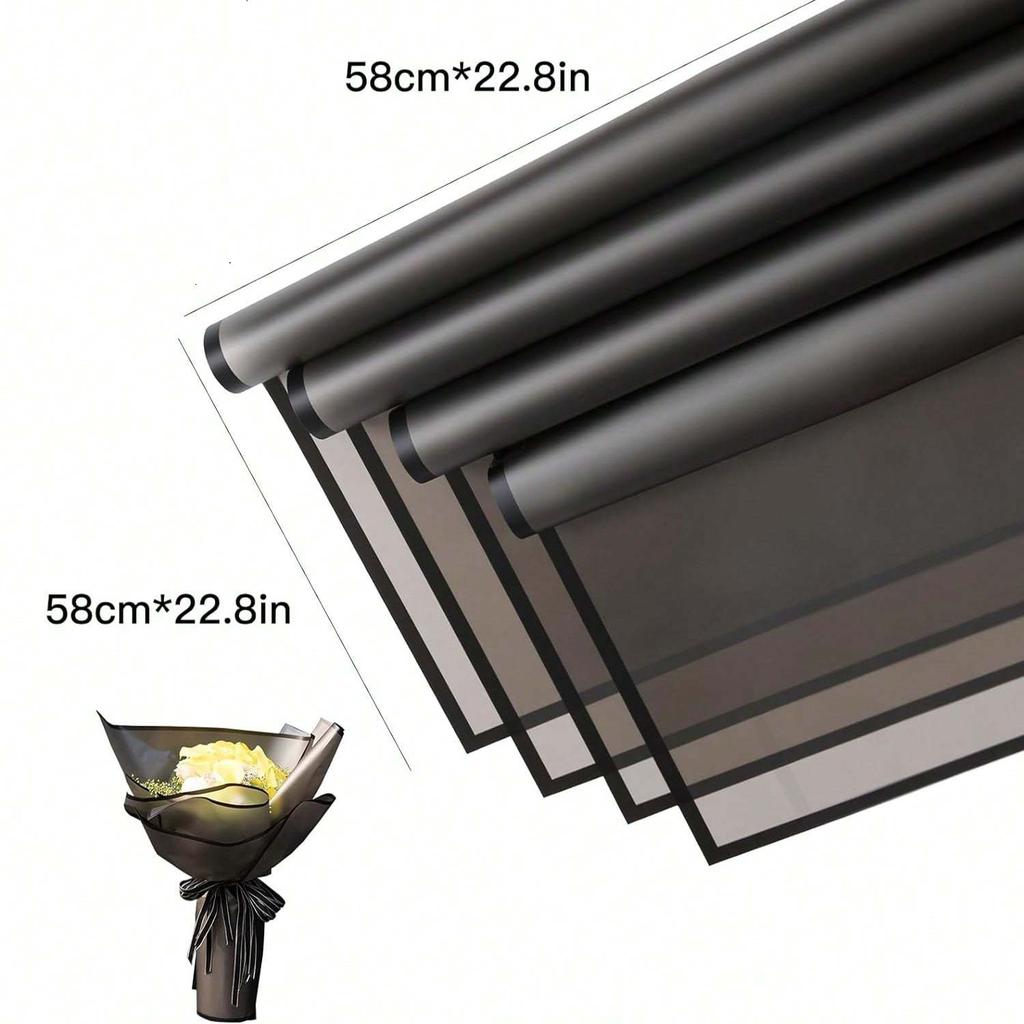 20 Stück Goldrand Frischblumen Geschenkpapier, DIY Basteln, Geschenkverpackung oder Geschenkboxverpackung, Wasserdichtes Blumenpapier 22,8X22,8 Zoll