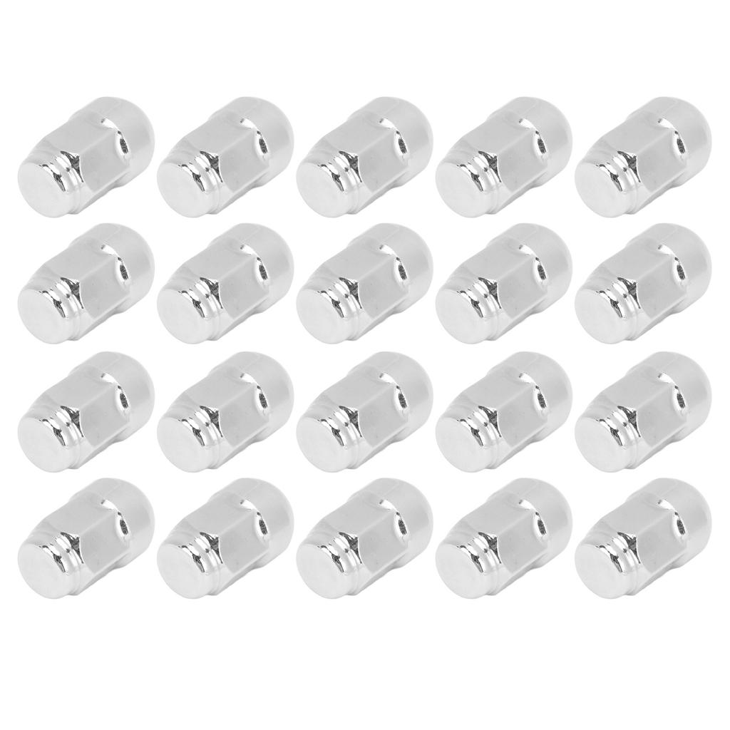20PCS Lug Nuts Stylish Chrome Finish 12x1.5mm Radius Wheel Accessories Parts for Car Vehicle