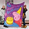 1pc Peppa Pig8 Theme Blanket - Digital Print, Polyester, Cozy for All Seasons, Perfect for Outdoor, Camping, and Travel