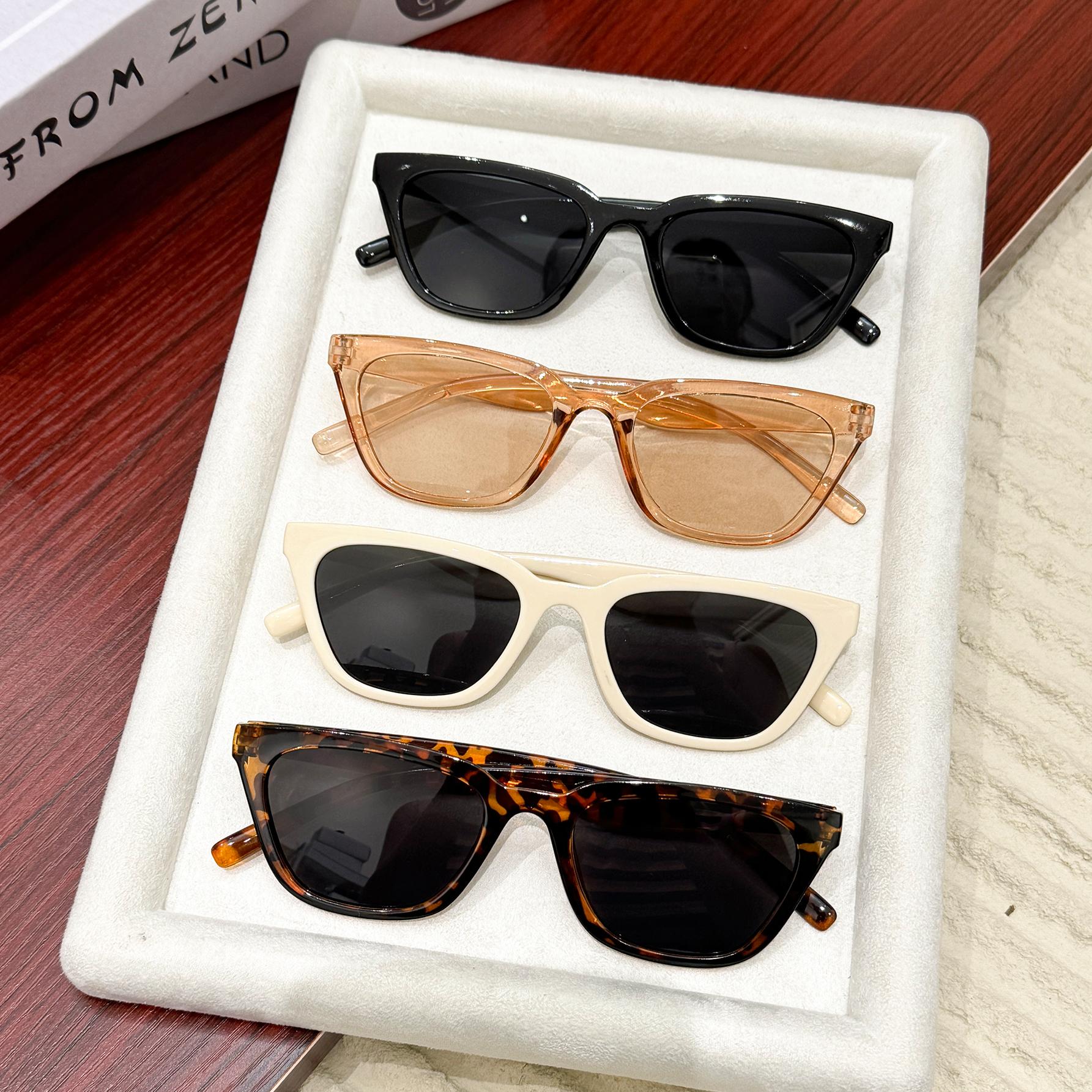 

4Pcs New Style Women s Sunglasses Cat-Eye Shape Men s Party Club Anti-Glare Sunglasses Display Sunglasses for Women