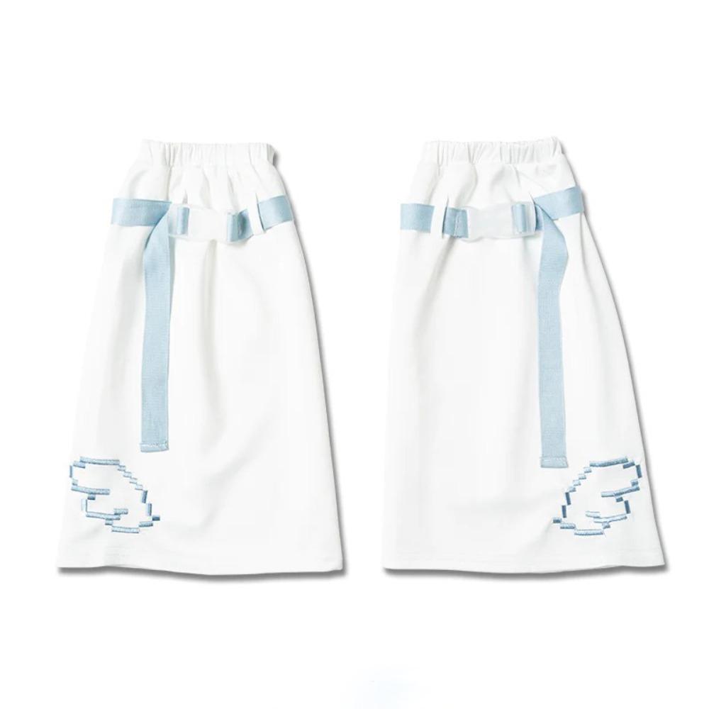 

Embroidered Foot Cover Y2K Long Stockings Soft Winter Leg Warmers Spicy Girls белый