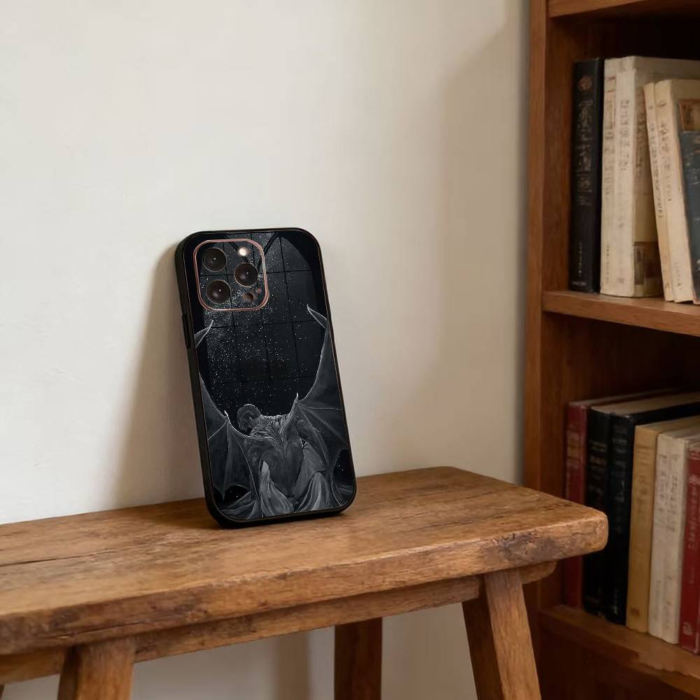Acotar A Court of Mist and Fury Phone Case For iPhone 17,16,15,14,13,12,11 Plus,Pro Max,XS,Soft Silicone Black Cover