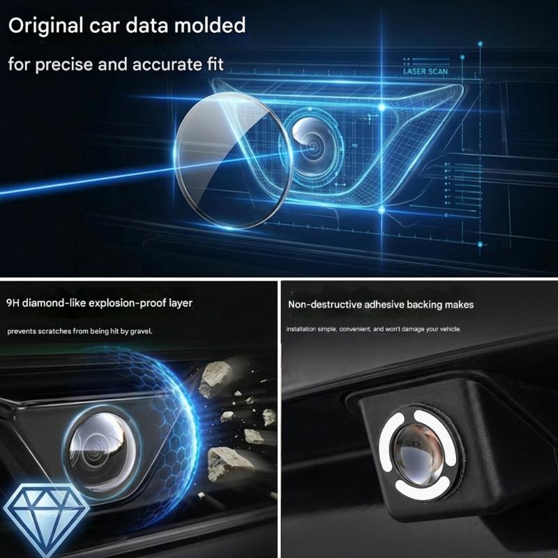 Thin Invisible Car Backup Camera Cover Waterproof Dustproof Anti Scratches ABS Car Camera Lens Protector