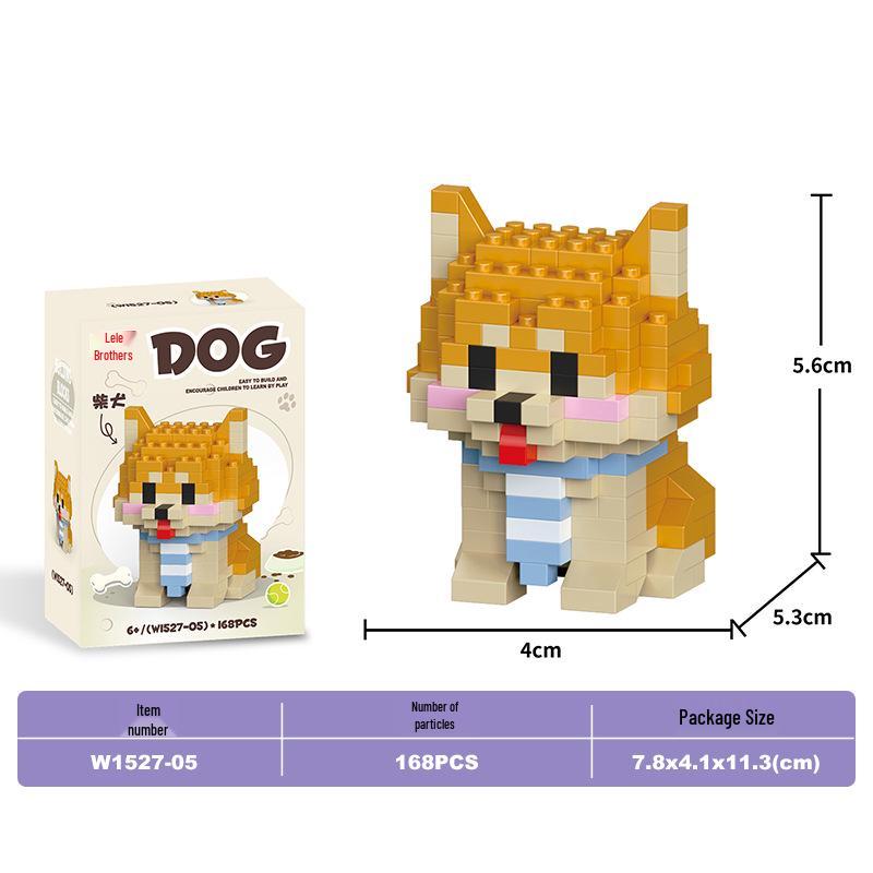 Lele Brothers Micro-Particle Building Blocks Orange Cat Model - Compatible with Lego Educational Toy for Kids