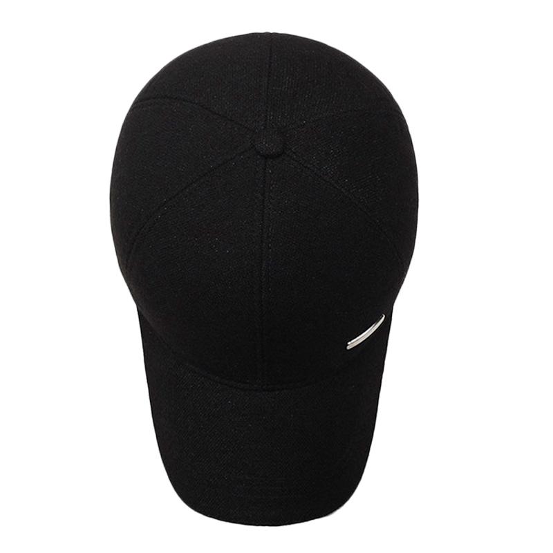 Autumn Winter Men's Ear Protection Cotton Cap Velvet Warm Baseball Cap Middle-Aged and Elderly Outdoor Windproof Coldproof Cap