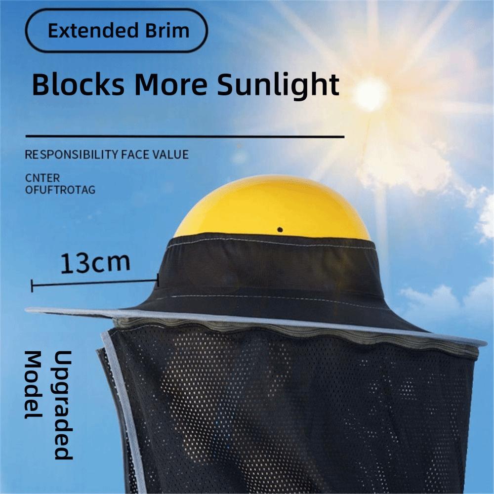 With Reflective Stripe Safety Hat Cap Visor Foldable Neck Shield Work Safety Helmet Cap