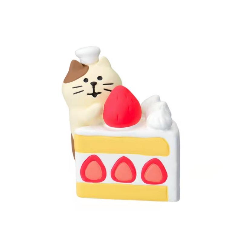 Cute Cat Refrigerator Sticker Grocery Zakka Bread Coffee Shop Decorative Gift Magnetic High Value Refrigerator Jewelry