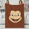 Cartoon C-Curious George Throw Flannel Blanket Perfect for Sofa Office Bed Travel Sleep Read Relax Camping four season use
