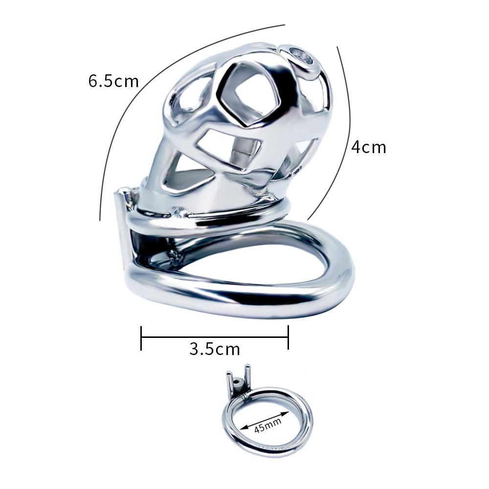 BDSM rustfritt stål metall slave kuk ring voksen sexleketøy penis bur kyskhetsbelte tortur fetisj kyskhet enhet CB lås