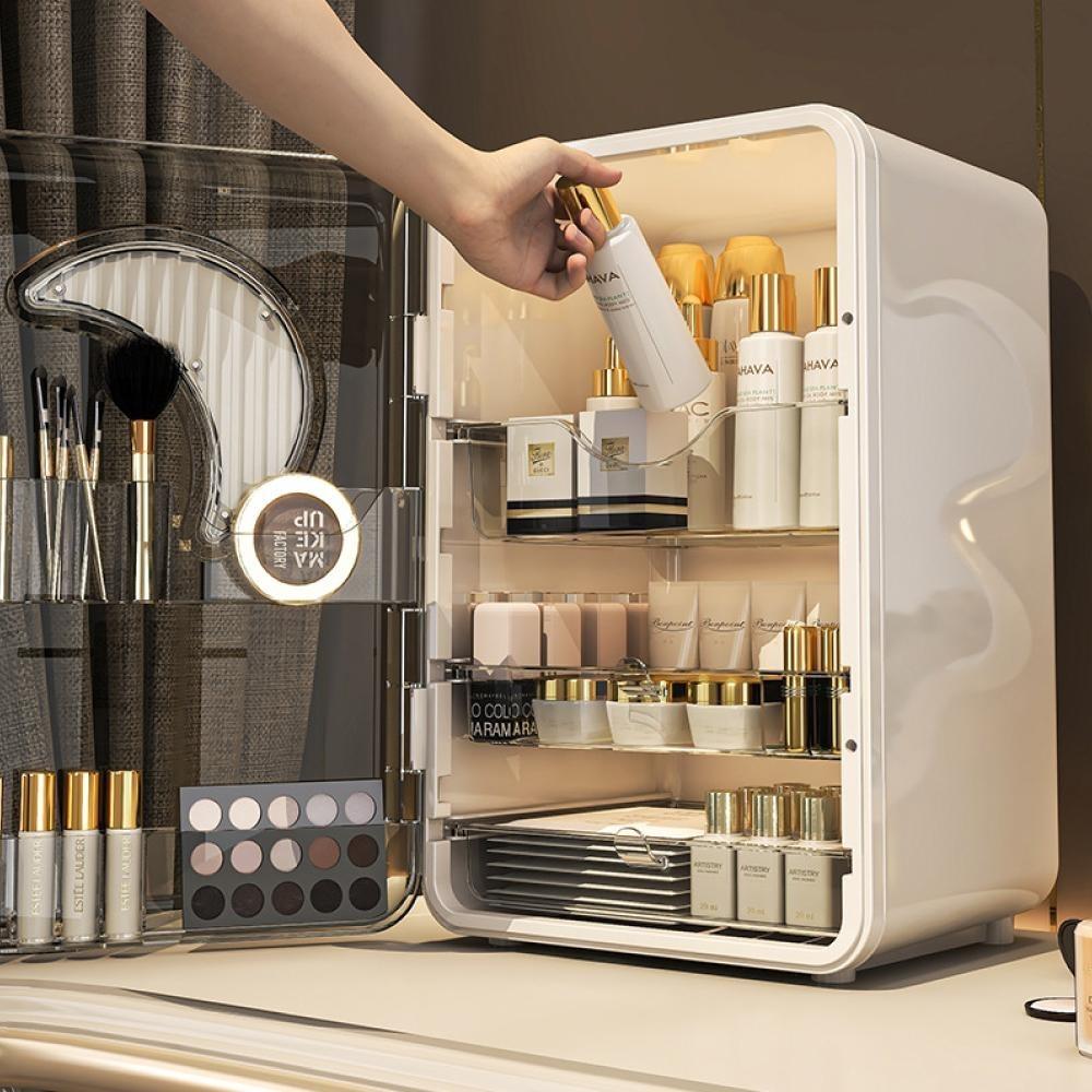 Light Luxury Cosmetics Storage Box Lipstick Box Storage Rack Dressing Table Dustproof Large Capacity Skin Care Storage Cabinet