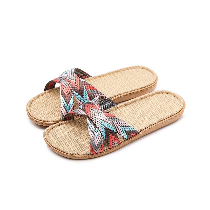 Sommer par Lintøfler Svetteabsorberende Sklisikker lette Ultralette sandaler og tøfler Komfortable hjemmetøfler