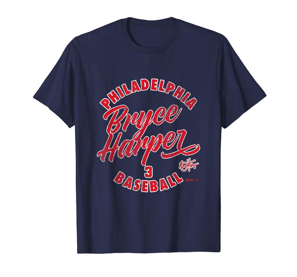 Bryce Harper Philadelphia Baseball Vintage Cursive MLBPA T-Shirt