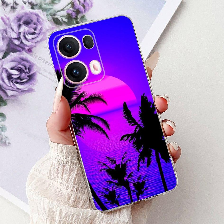 For OPPO Reno13 Pro 5G Case CPH2697 Fashion Flower Butterfly Soft Silicone Phone Cover For OPPO Reno 13 CPH2689 Reno13Pro Bumper