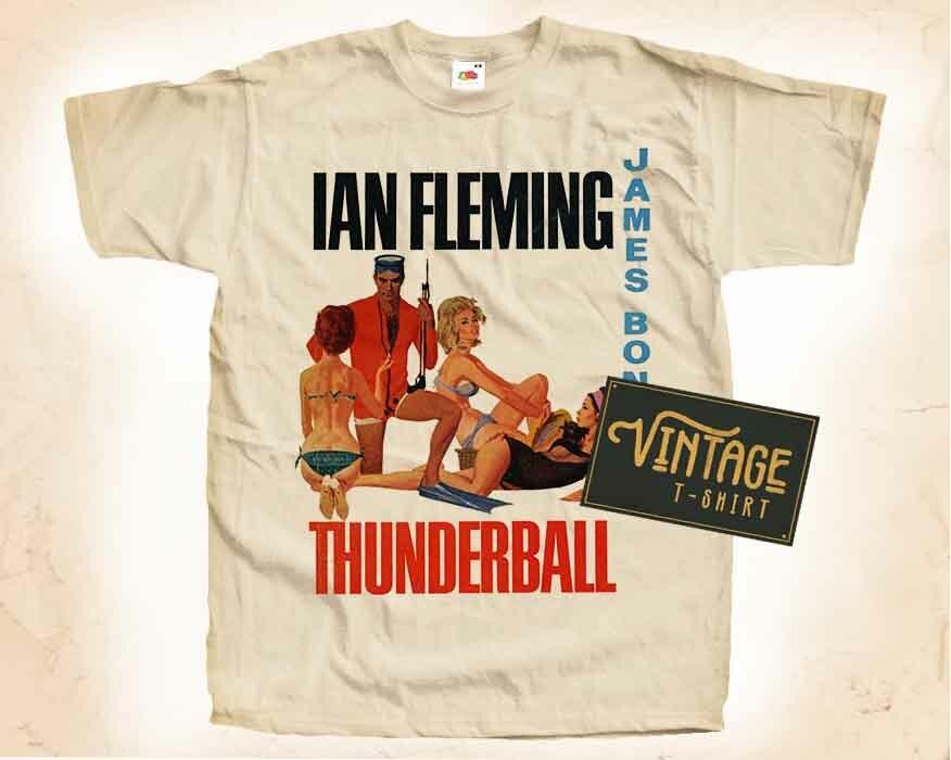 James Bond Thunderball V1 Vintage T Shirt for Men NATURAL S-5XL Unisex T-Shirt XXXXL