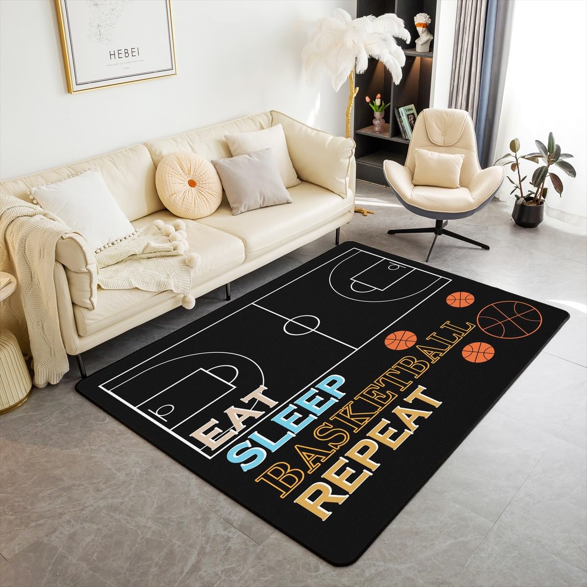 Erosebridal Golf Print Carpet,Golf Clubs