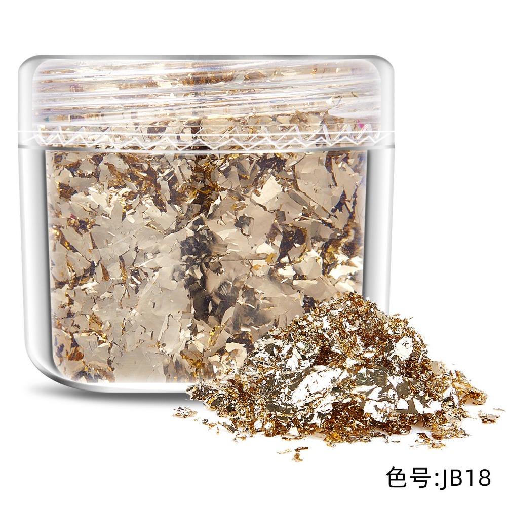

Набір золотого листя – Пластівці, Блискітки, Глітер та Папір з фольги для DIY виробів з епоксидної смоли, Силіконові форми, Нейл-арт, Ювелірні вироби та Креативний декор JB-18 різнокольоровий