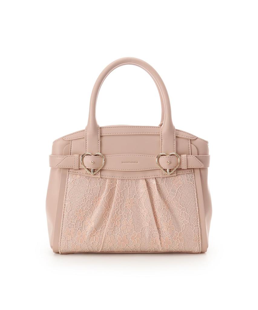 Lace Heart Belt Handbag