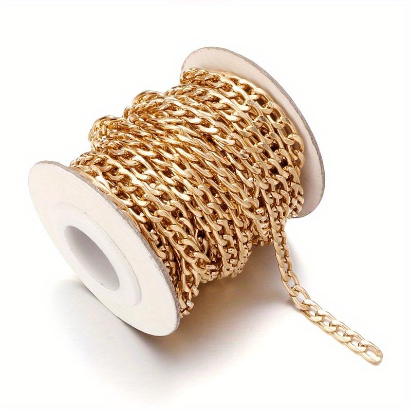 1 Roll Of Aluminum Alloy Golden Aluminum NK Chain Bracelet Necklace Material DIY Jewelry Making Box Clothing Chain Accessories 5 Yards/roll
