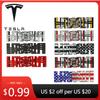 Car Sticker Tesla 3D Metal Alloy Plaid Logo Rear Trunk Fender Badge Emblem Sticker Decals For Tesla Model Y S 3 X Roadster 2022