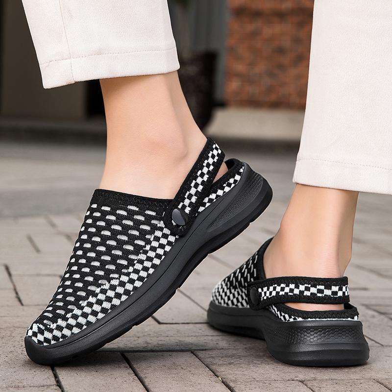 Fashion Summer Sandals Also Have Mesh Slippers  Breathable Camisoles, Outdoor Thick Soled Shoes Women Size Men Sandals Sandalias Planas