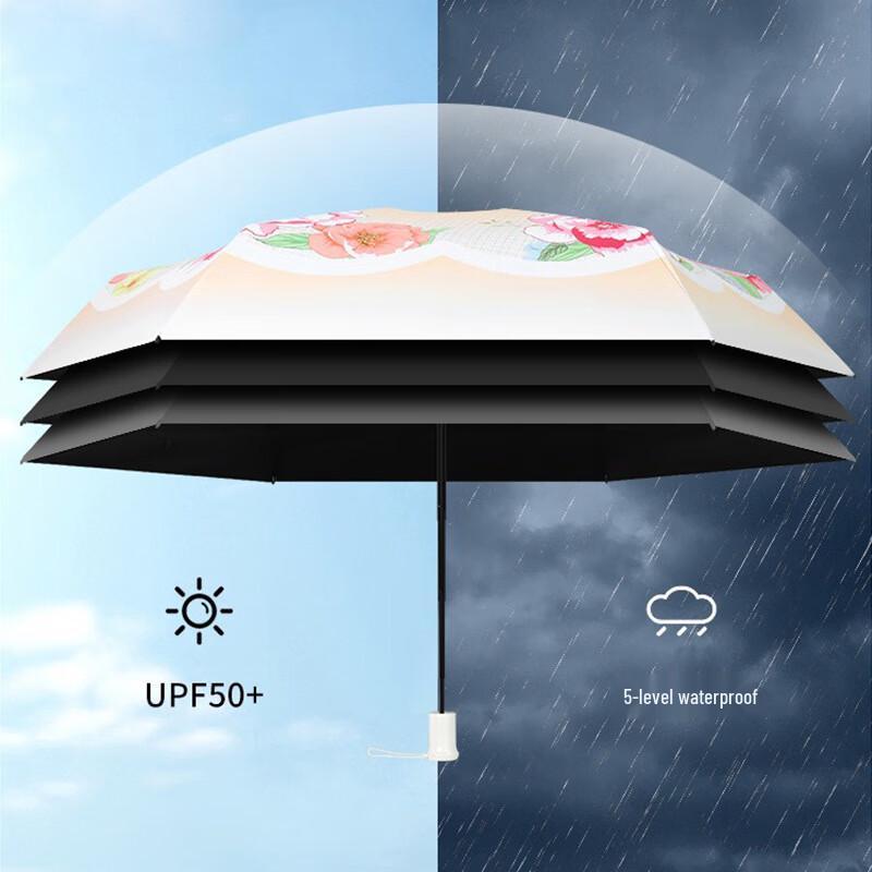 Nanjiao Ultra-Light Floral UV Protection Rain & Sun Umbrella
