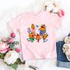 Tres Gatitos Dibujos Animados Ropa para Niños Camiseta para Niñas/Niños Linda Harajuku Camiseta Infantil Tops Verano Camiseta Casual Ropa para Niños Pequeños