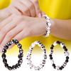 Halloween Totenkopf Armband Elastische Handgelenkkette Buntes Harzperlen Armband Stilvolles Punk-Stil Zubehör für den täglichen Gebrauch