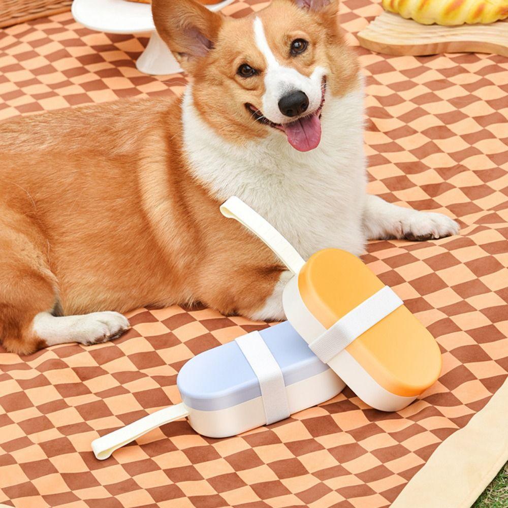 

Removable Pet Accompanying Cup Ice Cream Shape Dog Water Food Box 2 in 1 Cat Ice Cream Cup Walking